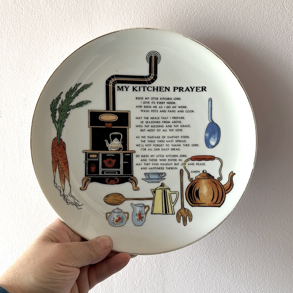 My kitchen Prayer plate